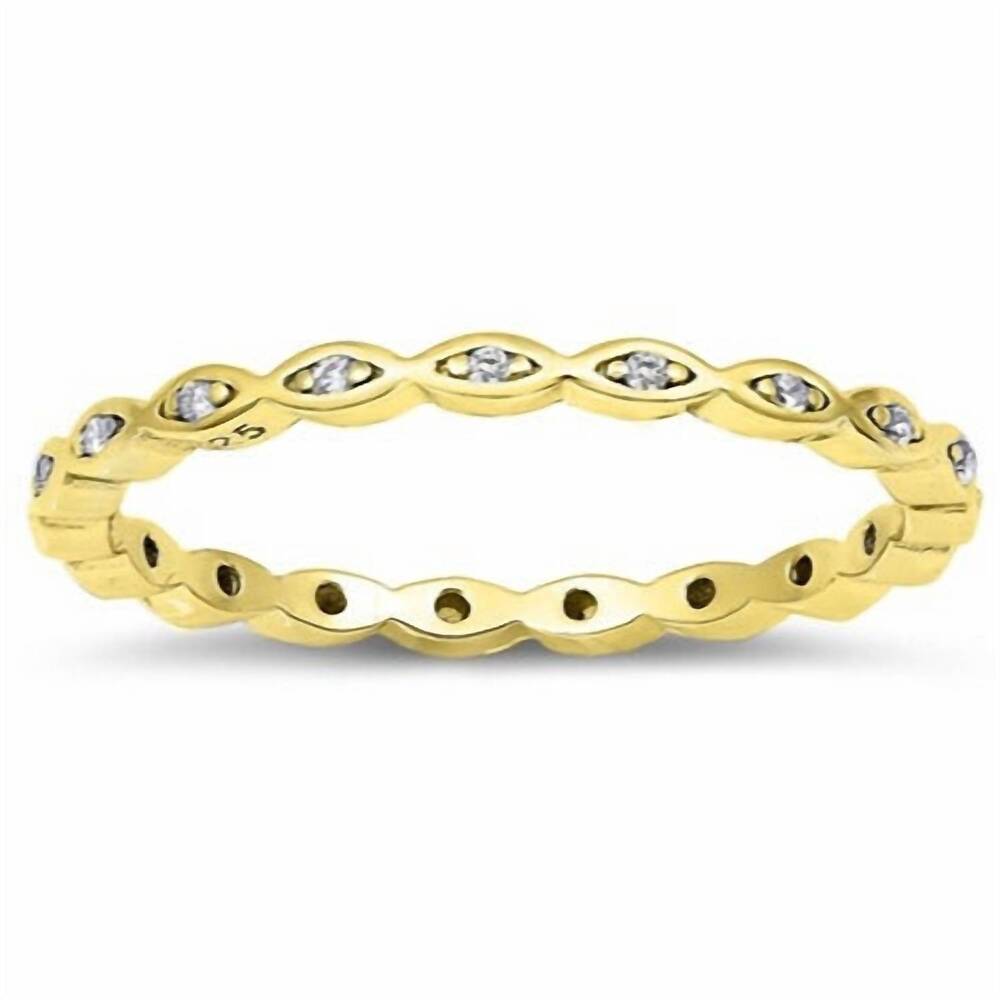 NEW STARLETTE women's vanessa eternity ring in gold